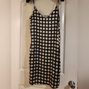 Polka-dot adjustable strap midi dress - like new